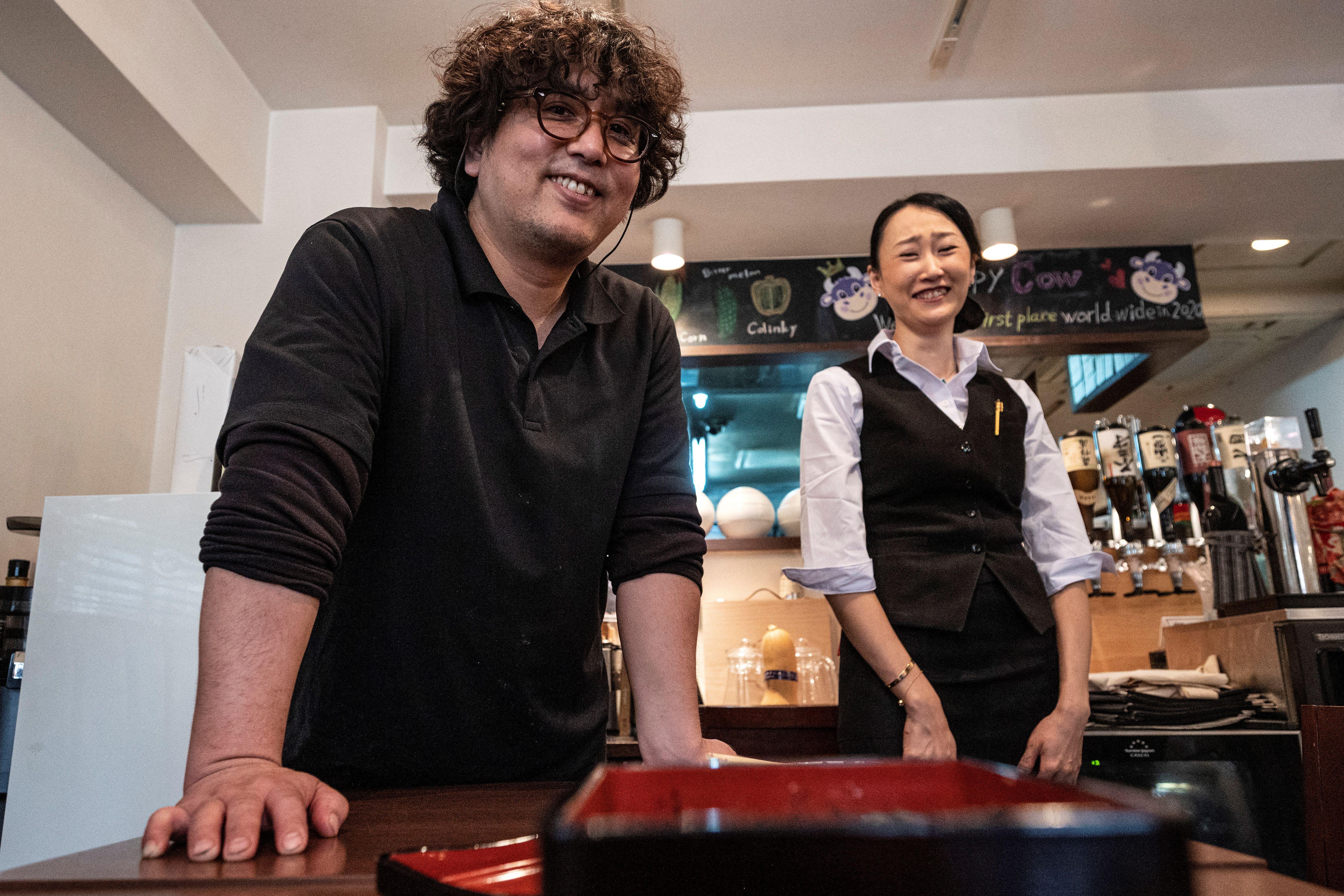  Le chef Katsumi Kusumoto, du restaurant du  Saido, 
