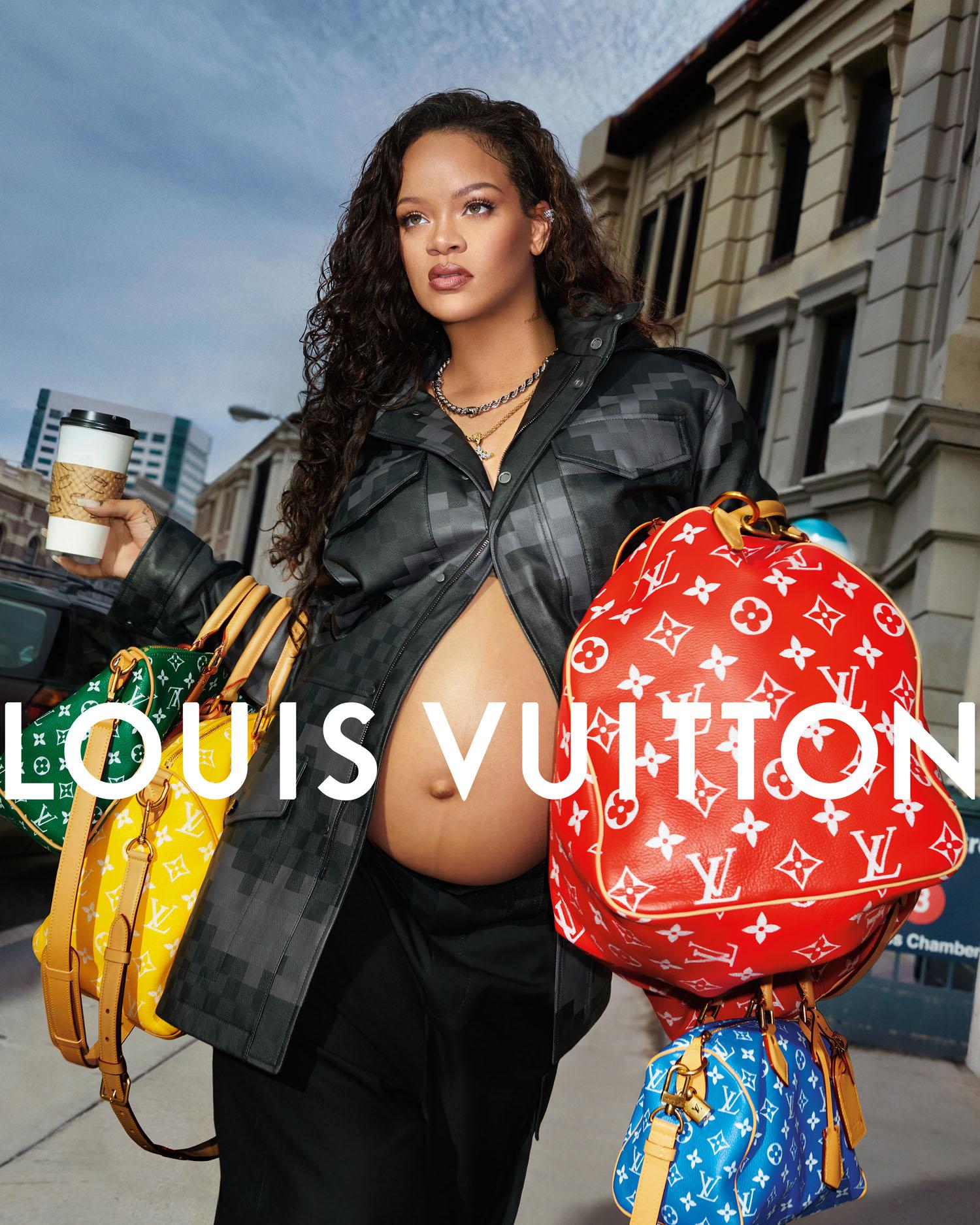 Rihanna zwangere buik Louis Vuitton