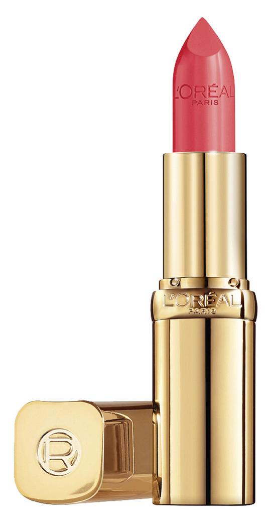 Durf te gaan voor deze stralende, satijnachtige en ultracomfortabele koraalrode lipstick en je ziet er meteen geweldig uit. Lipstick Color Riche n°145 van L'Oréal Paris. Ook in mat en glanzend, 13,99 euro, o.a. bij Di.