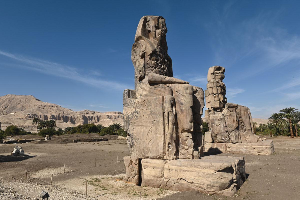De kolossen van Memnon.