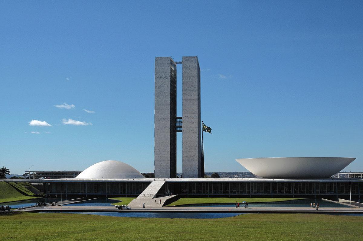 Le bâtiment du Congrès National d'Oscar Niemeyer.