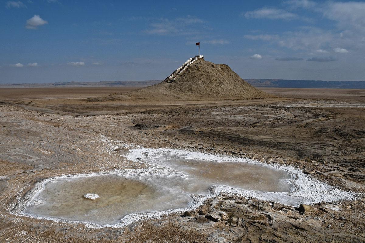 Chott El-Djerid, het grootste zoutmeer van Afrika.