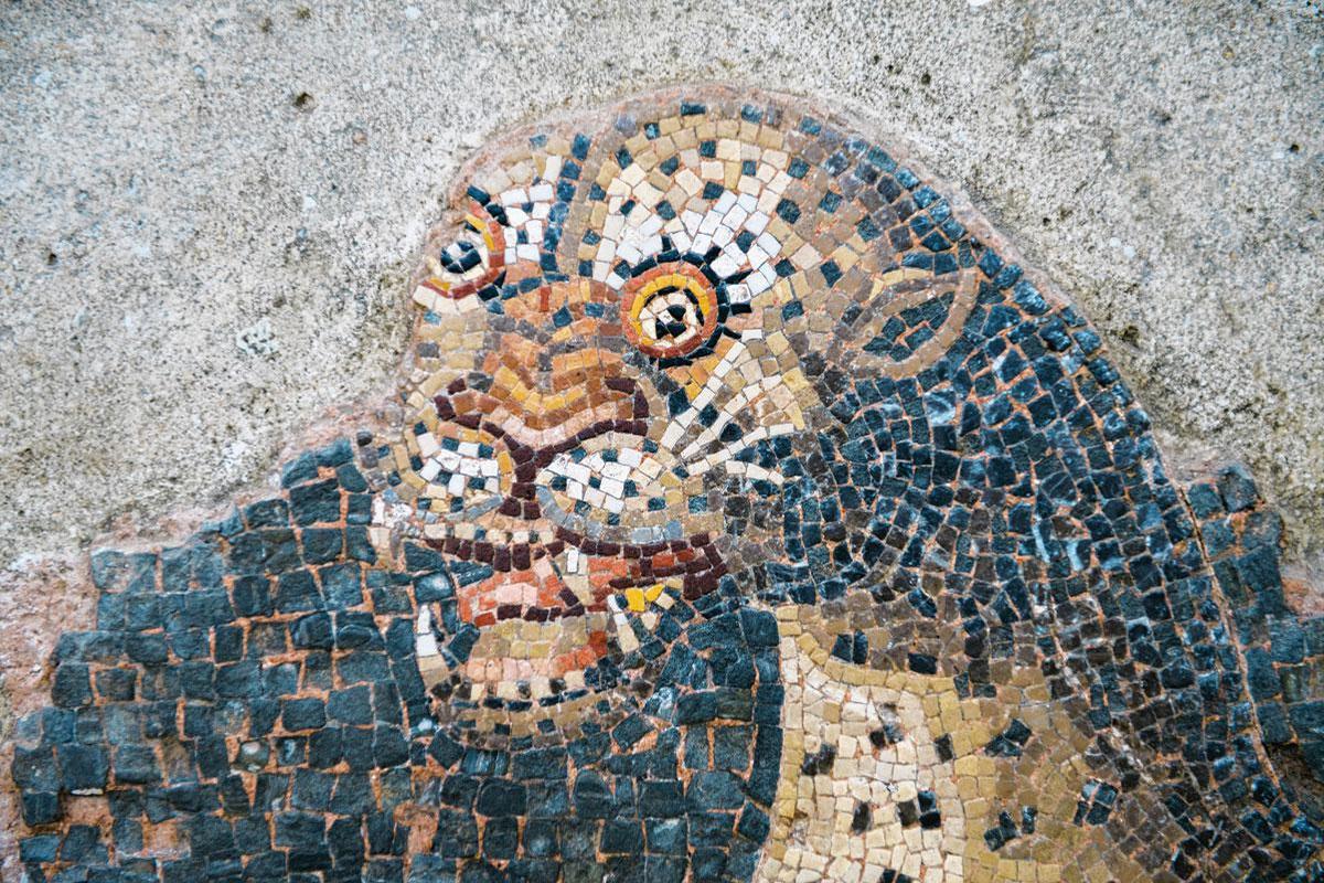 La mosaïque du lion à Délos.