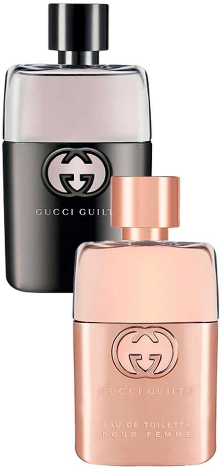 Gucci Guilty, voor vrouwen (61,50 euro, 30 ml) en mannen (75,90 euro, 50 ml). Ici Paris XL