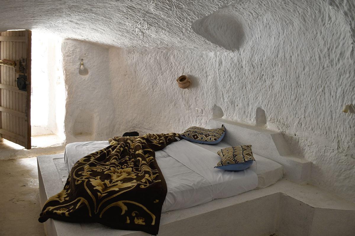 Une chambre de l'hôtel troglodyte Sidi Driss.