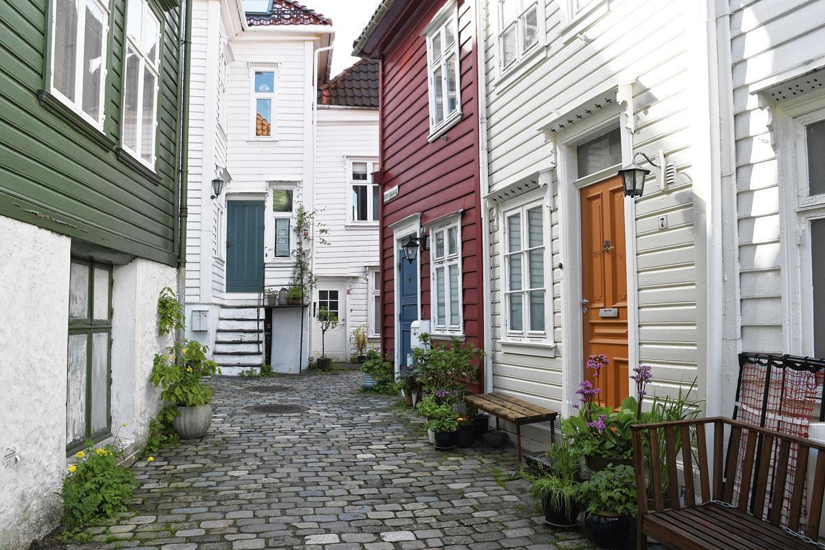 Le vieux centre de Bergen ressemble à un petit village.