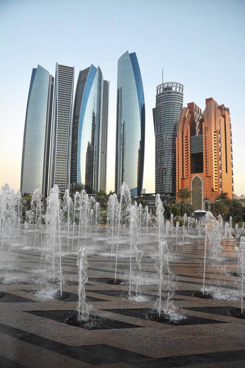 La skyline futuriste d'Abu Dhabi.