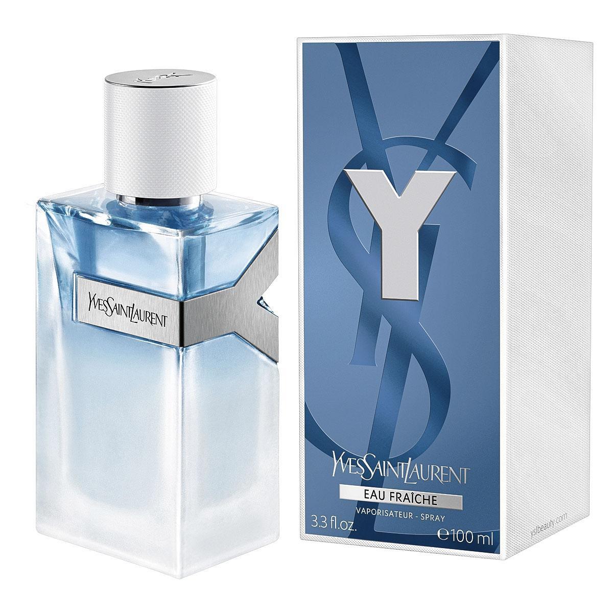 Munt, lychee, citroenmelisse en geranium: een ultrafris parfum voor hem! Y Eau Fraîche van Yves Saint Laurent, 80 euro voor 60 ml, vanaf 8 juni in de parfumerie.