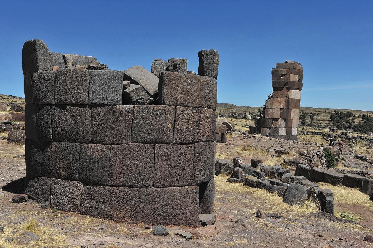 Archeologische site op de altiplano.