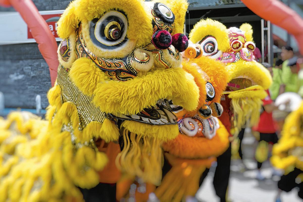 De eeuwenoude traditionele Chinese leeuwendans moet geluk en voorspoed brengen.