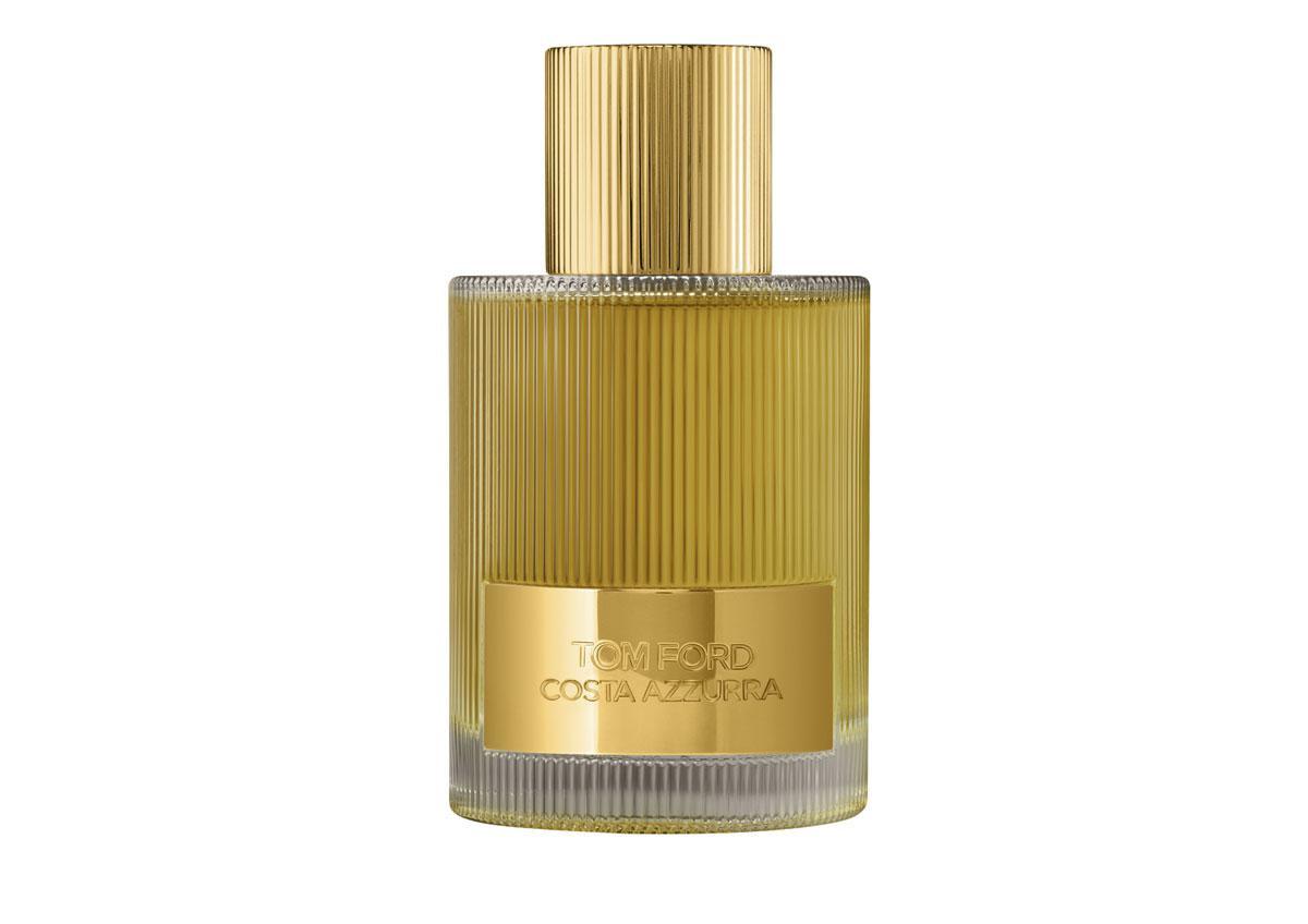 Een eau de parfum dat voelt als een sensuele middellandsezeebries. Costa Azzura van Tom Ford, 109 euro voor 50 ml, in selecte parfumeries en op tomford.com