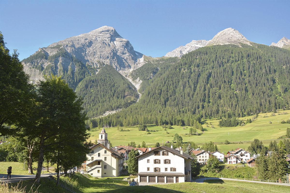 Bergün, gezellig stadje in Graubünden.