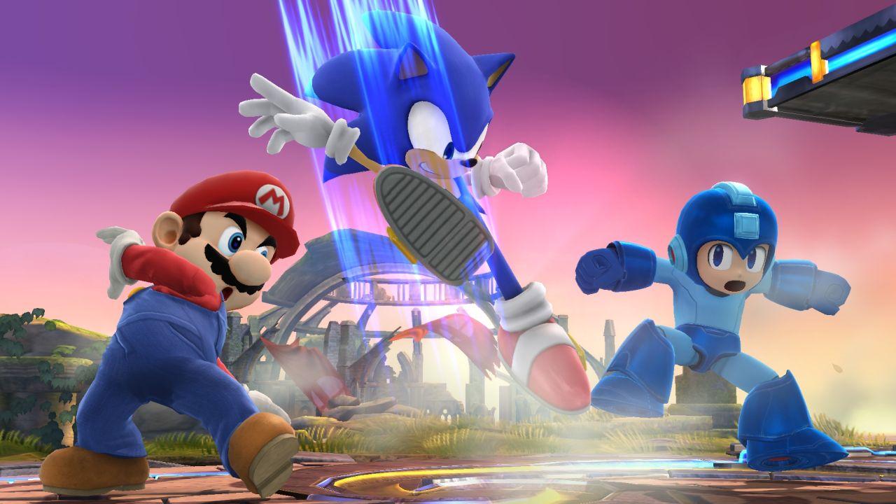 In de jaren 90 was er zware concurrentie tussen Mario en Sonic, maar nu houden de twee het bij een robbertje vechten in 'Smash Brothers'.