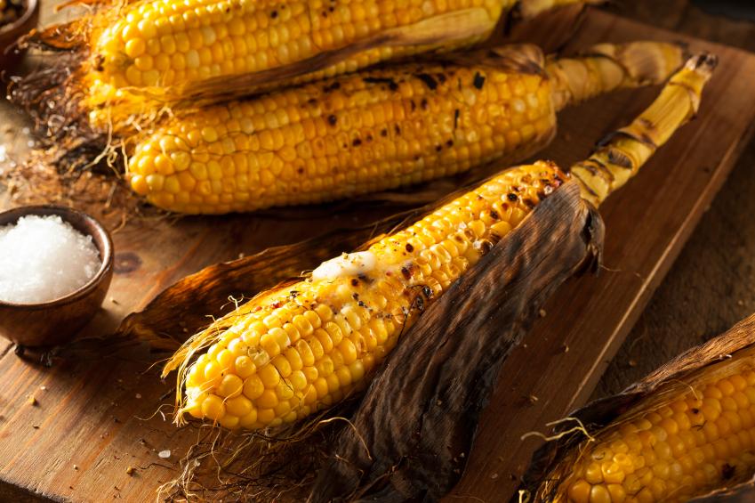 Grilled Corn on the Cob with Salt and Butter