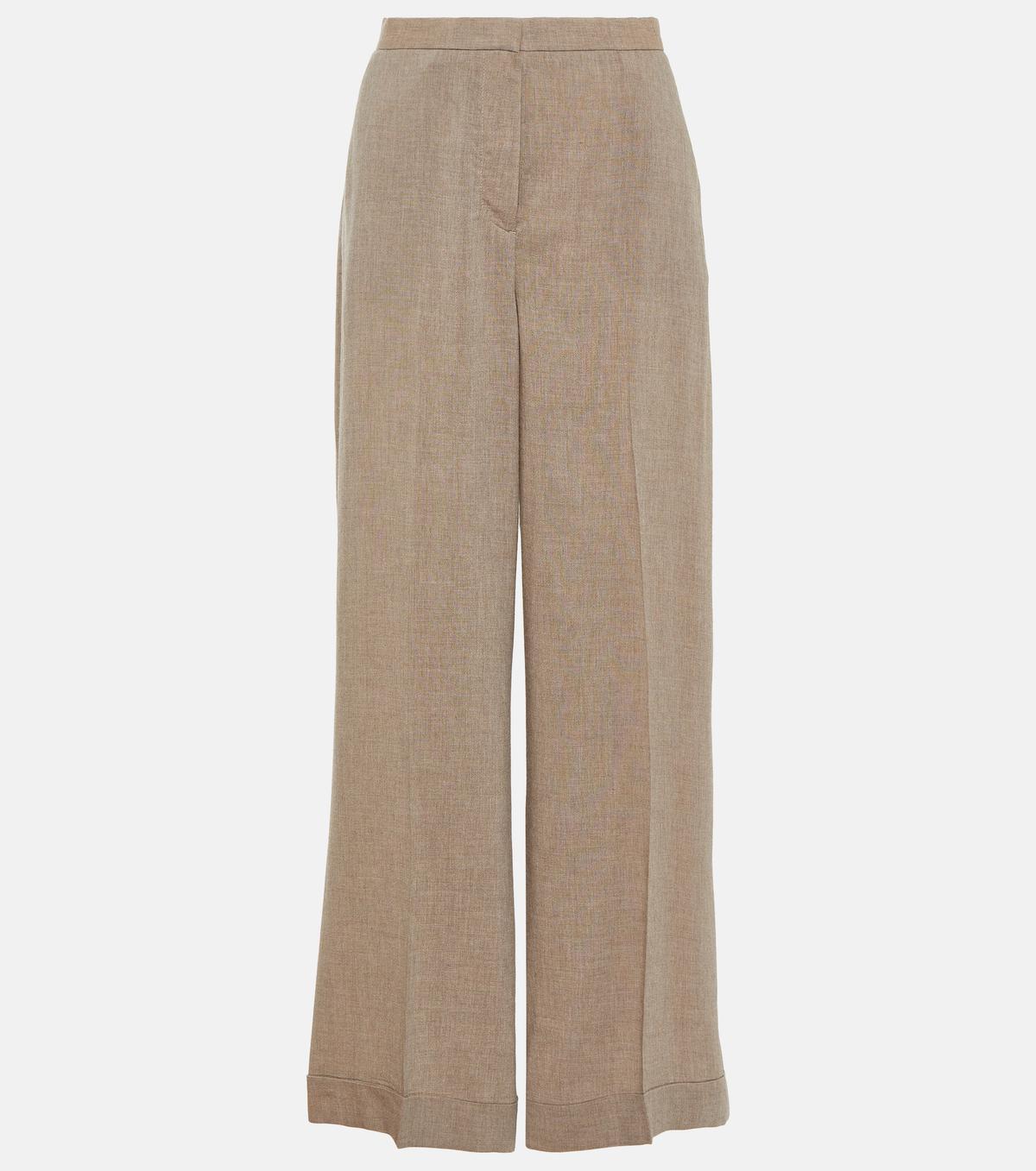 Wijde broek met kasjmier - € 380 - Toteme via mytheresa.com.