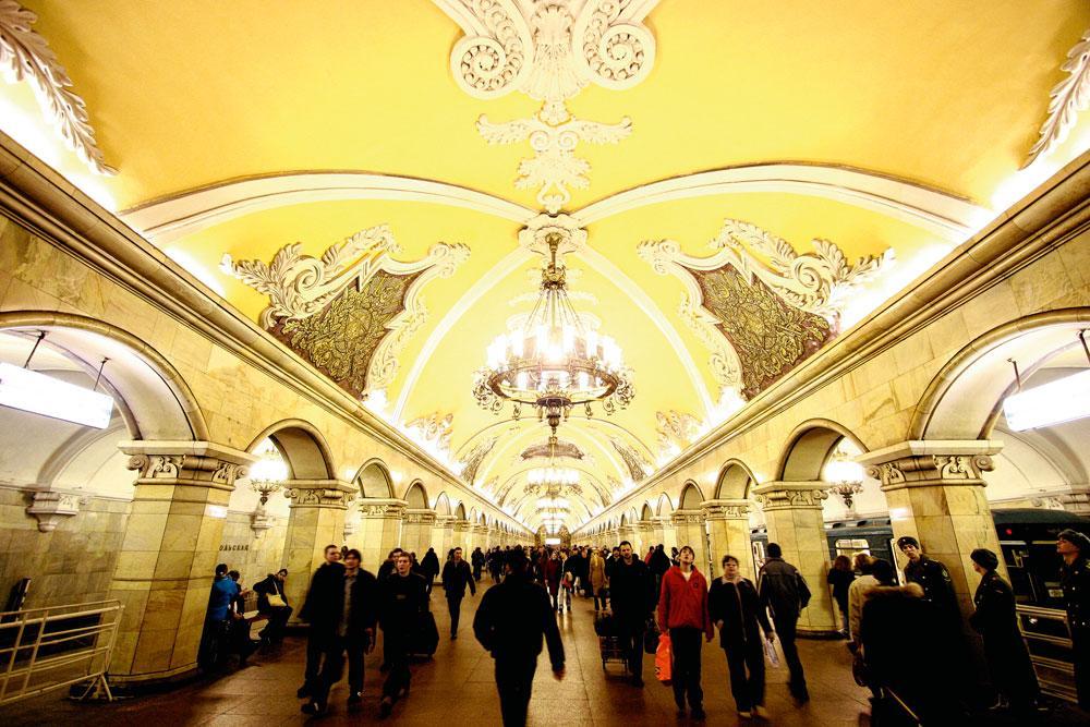 De metro van Moskou is een ware kunstgalerij.