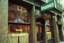 Le café Greenwich où Magritte aimait disputer des parties d'échecs.