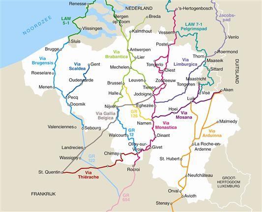 Wandelen langs de Belgische Compostelaroutes