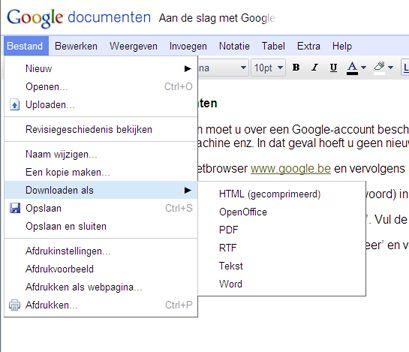 Werken met Google Documenten