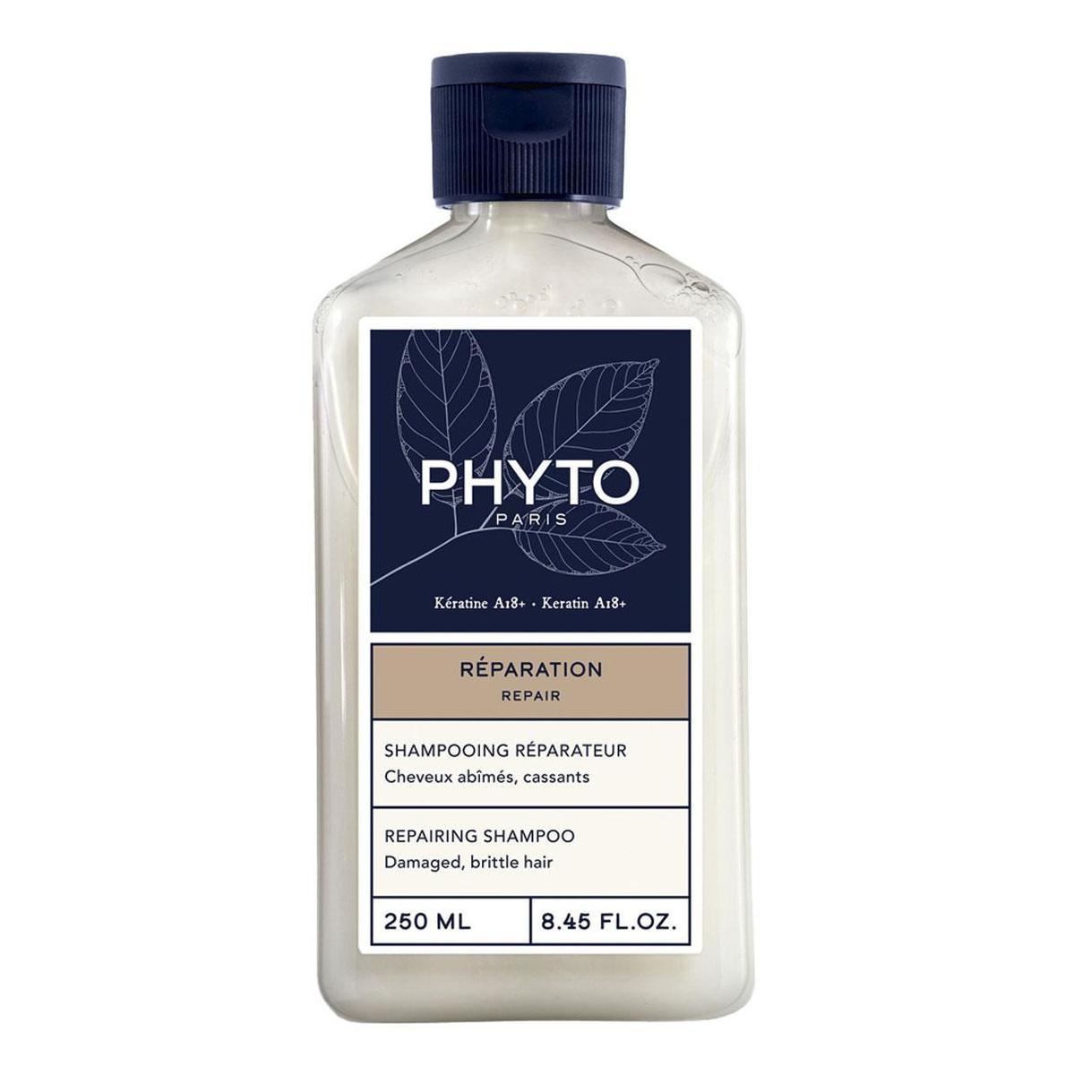 Phyto lance 4 soins réparateurs, dont ce Shampooing à l'huile de jojoba, idéal pour cheveux secs (13,90 ? 250 ml). En (para)pharmacie.