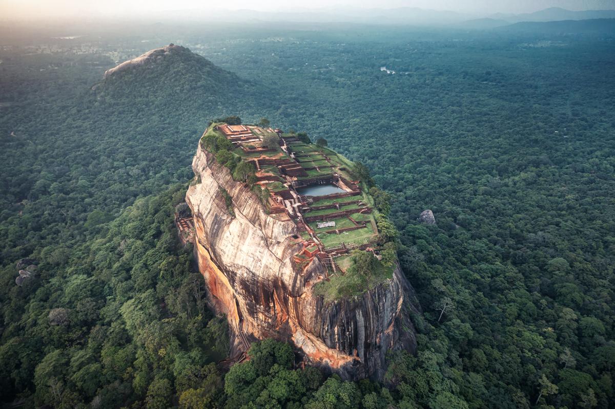 Beeld van de Sigiriya Lion's Rock in Sri Lanka.