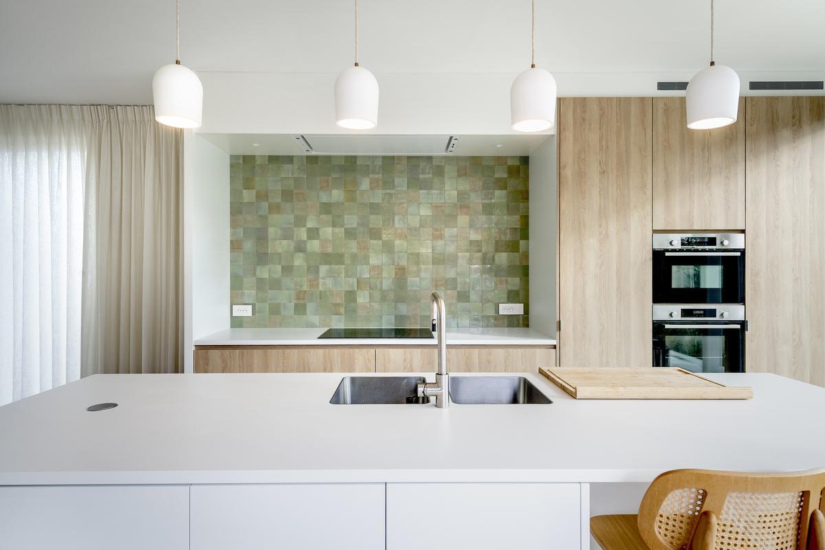 Het interieur werd bewust sober gehouden.