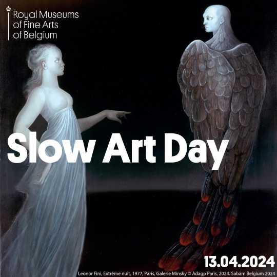 Banner voor Slow Art Day voor Royal Museums of Fine Arts Belgium.