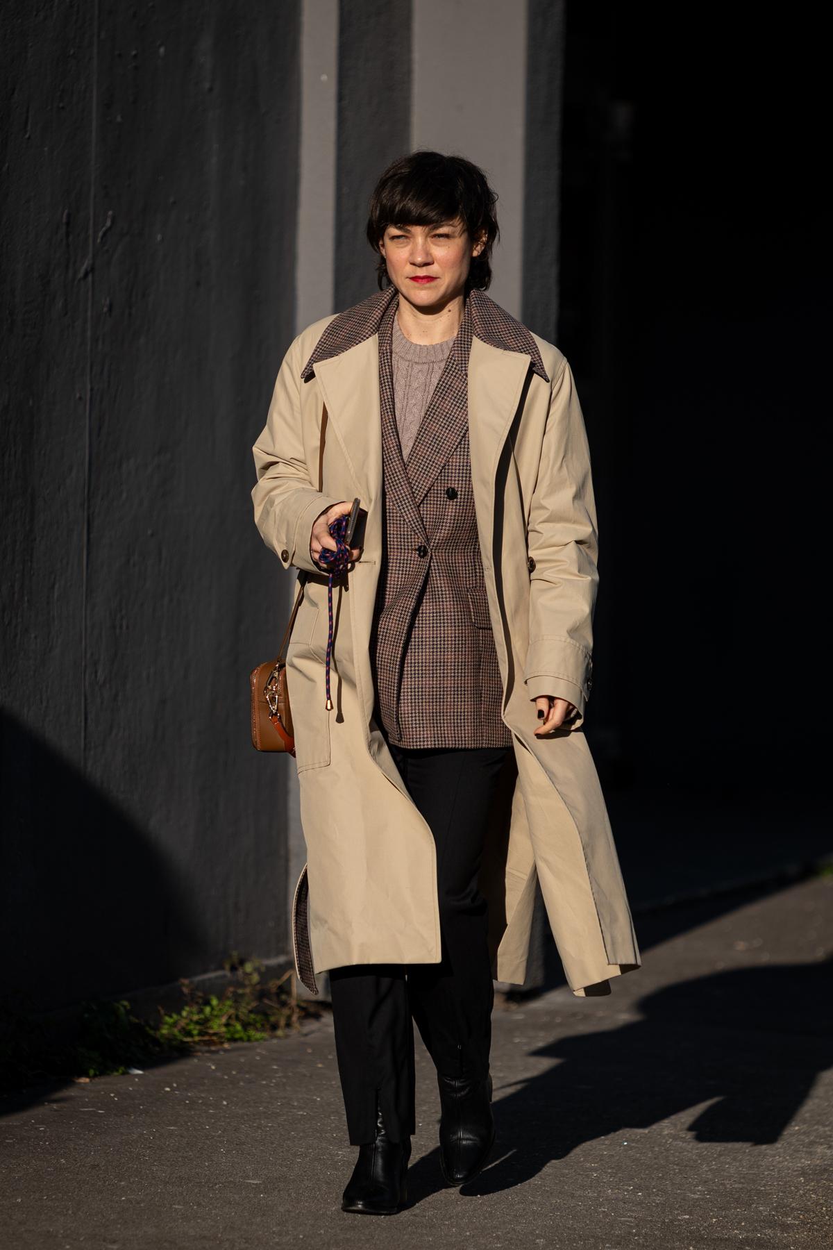 trenchcoat met blazer 