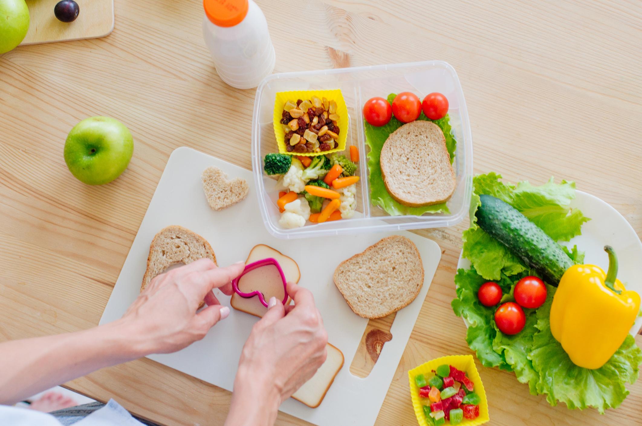 Préparation d'une lunchbox