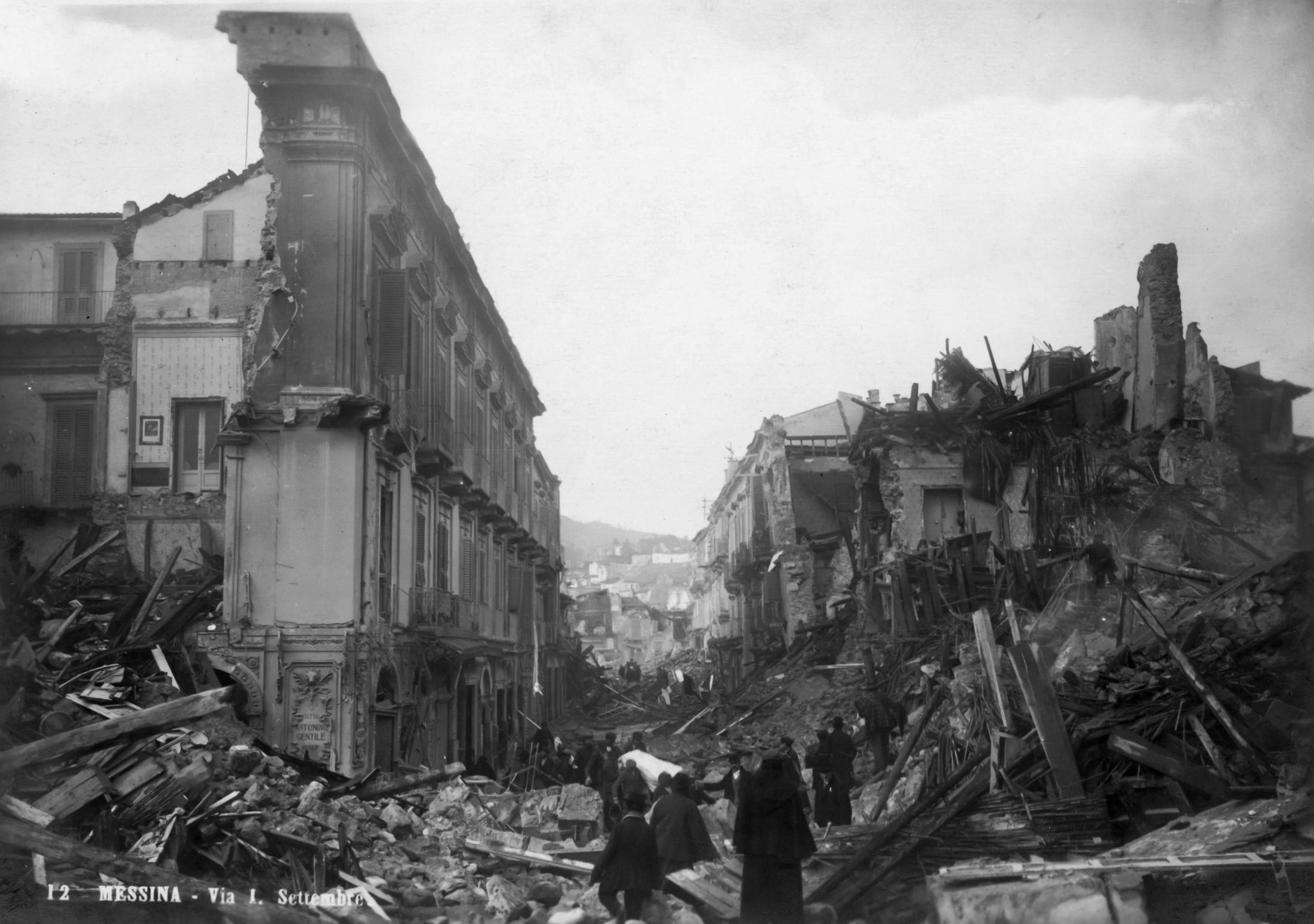 Aardbeving in Messina, Italië (1908)