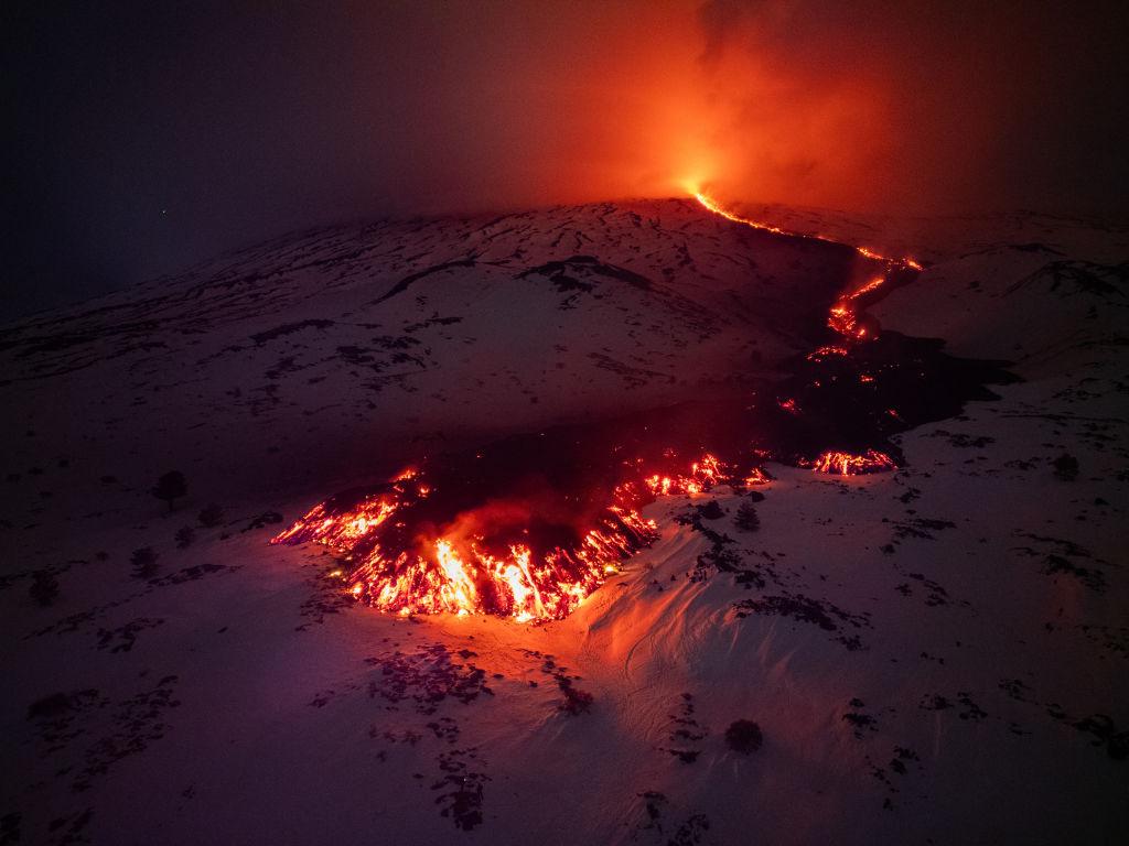 Etna sneeuw