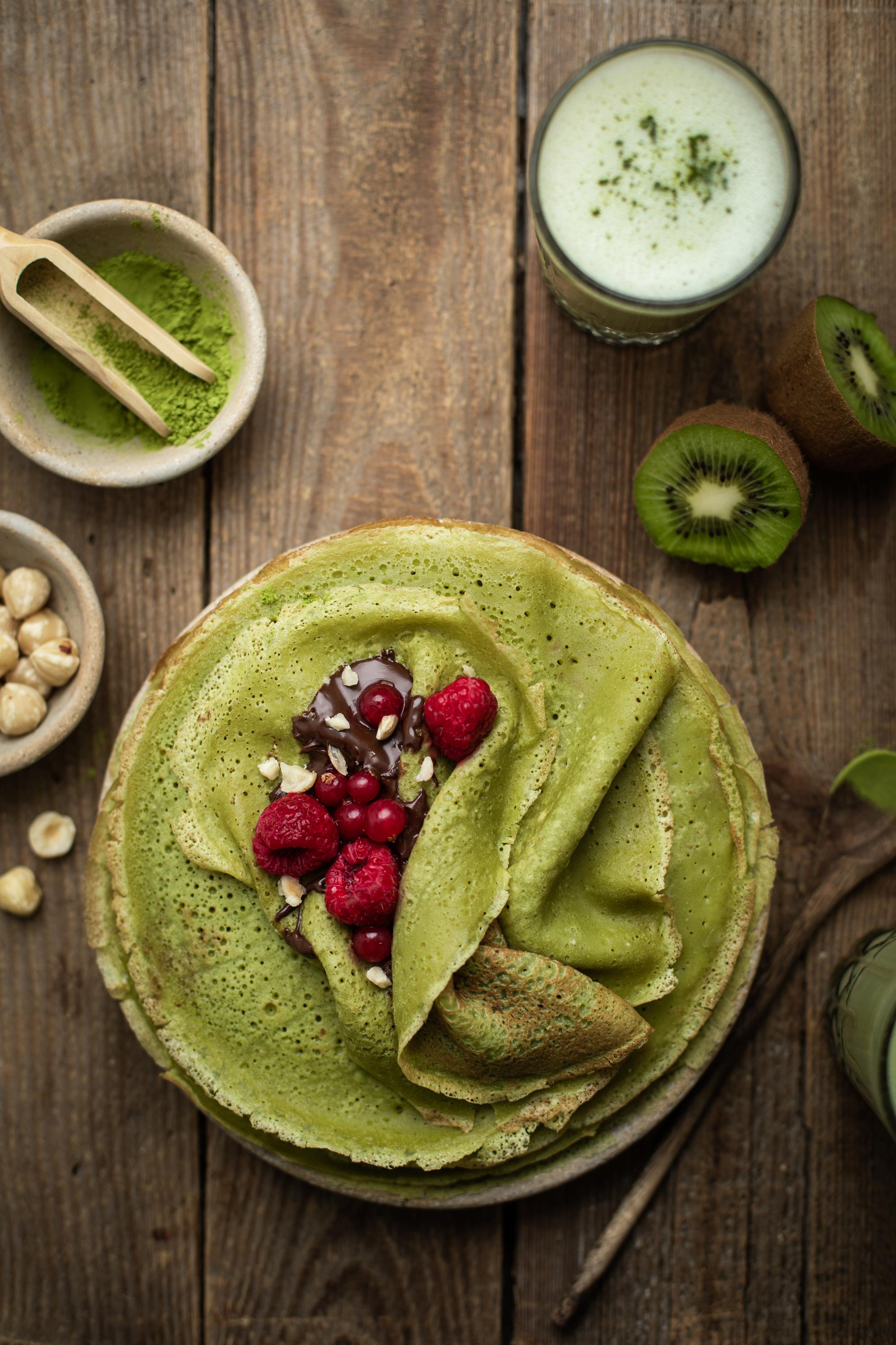 matcha pancakes