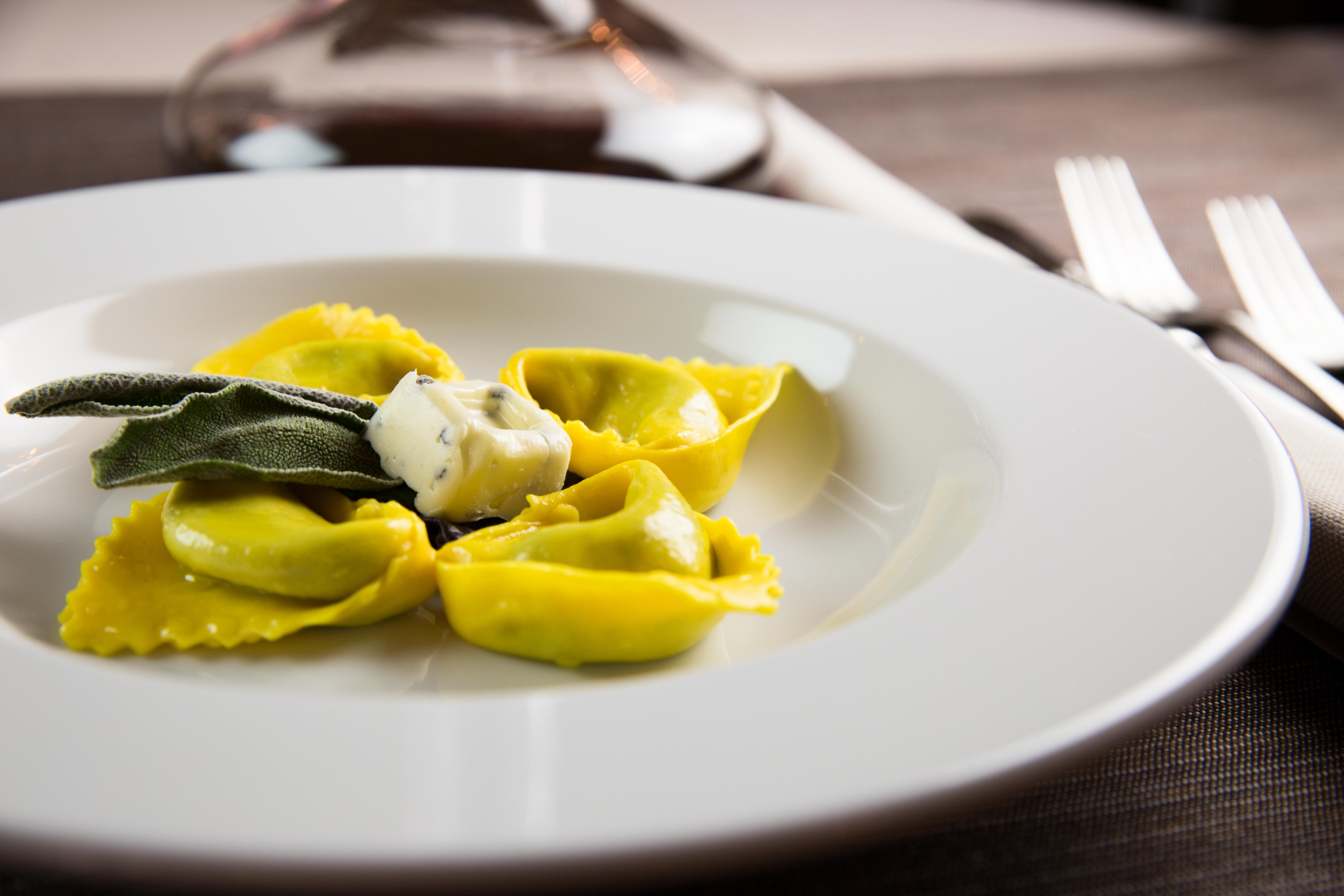 ravioli with butter and sage