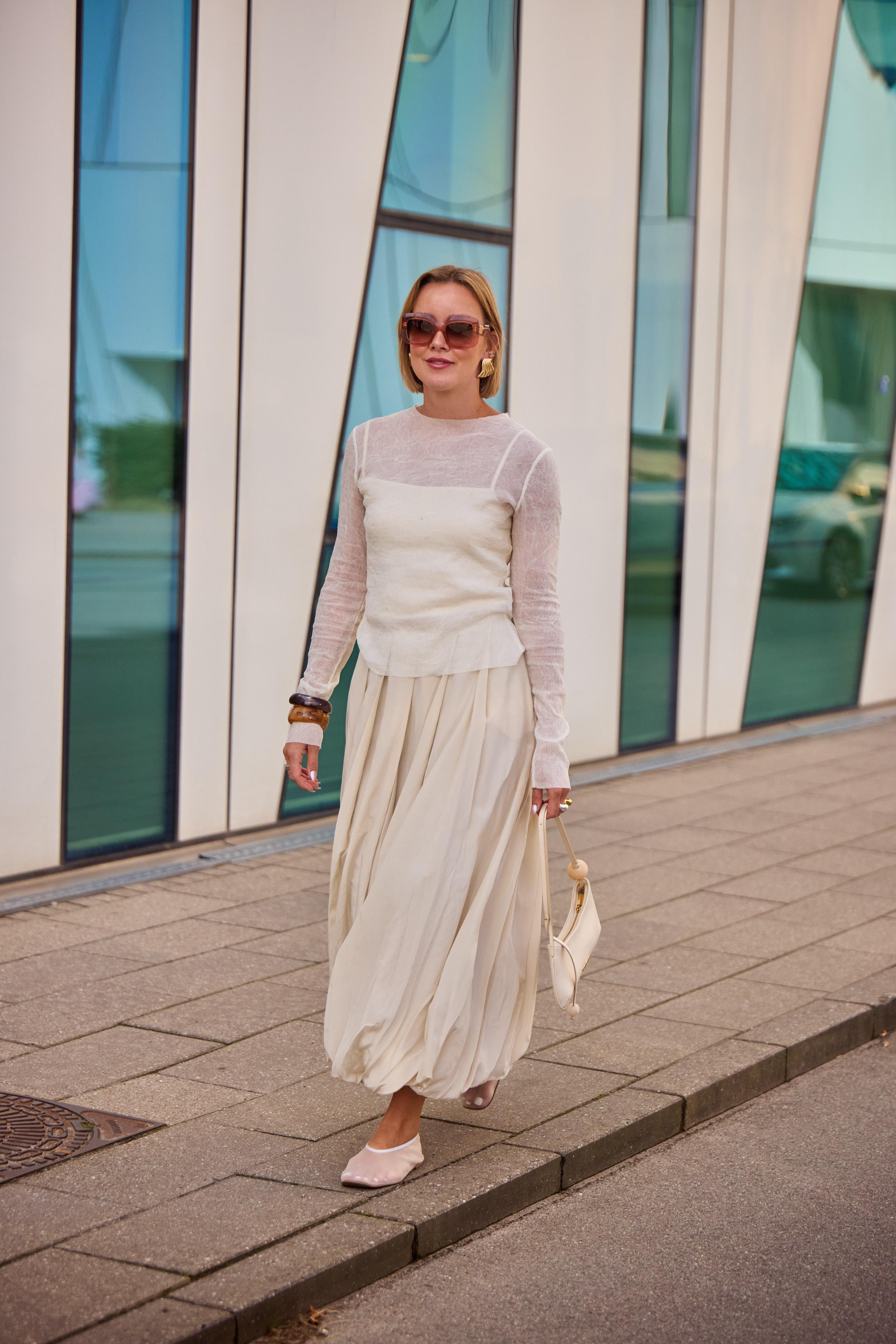 mesh top blouses lente