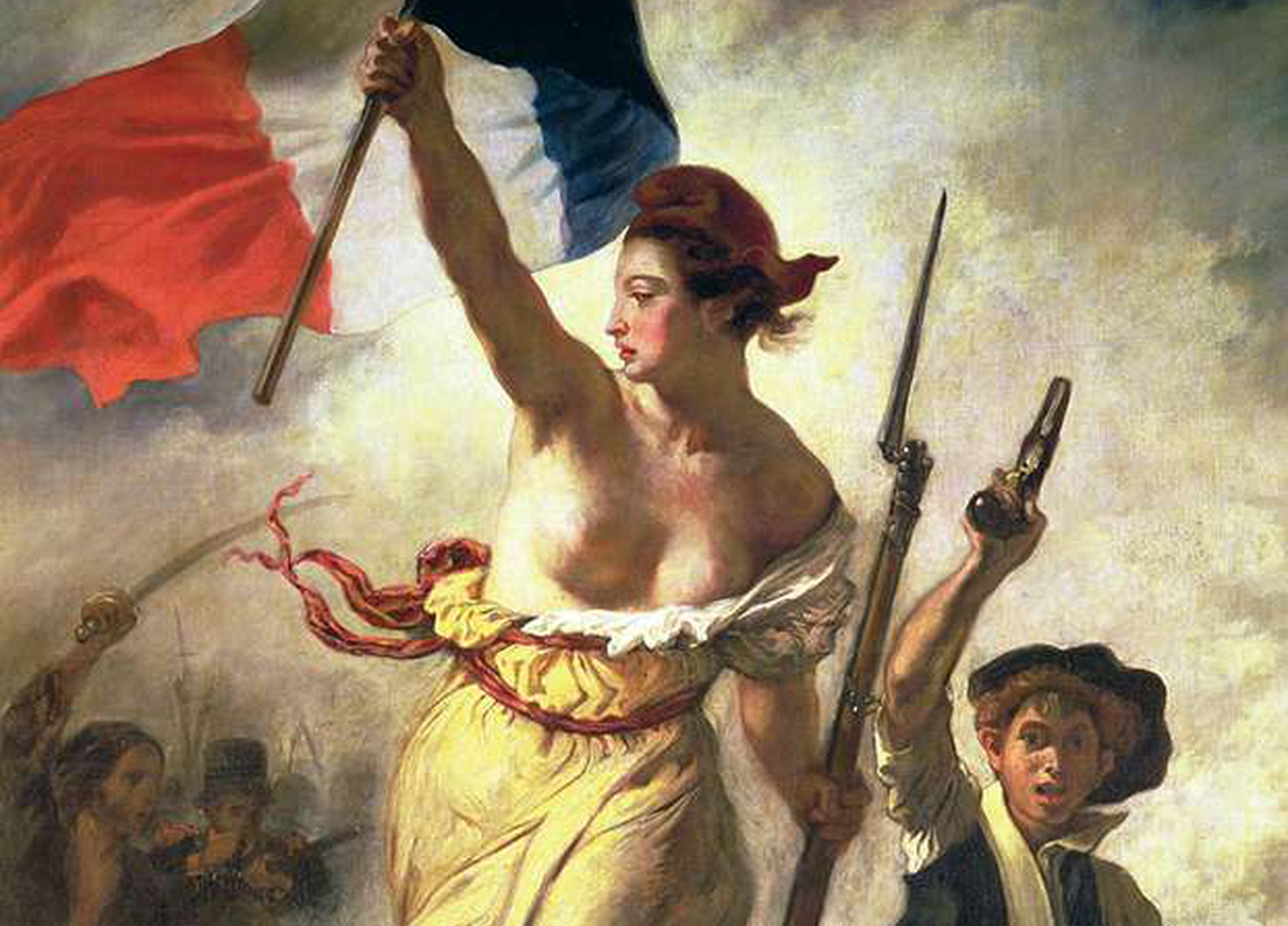 Eugène Delacroix, de vrijheid leidt het volk, ca. 1830-1831 (detail). Napoleon was een groot voorstander van gelijkheid, maar de door de Revolutie vooropgestelde vrijheid hinkte achterop. © Bridgeman Images