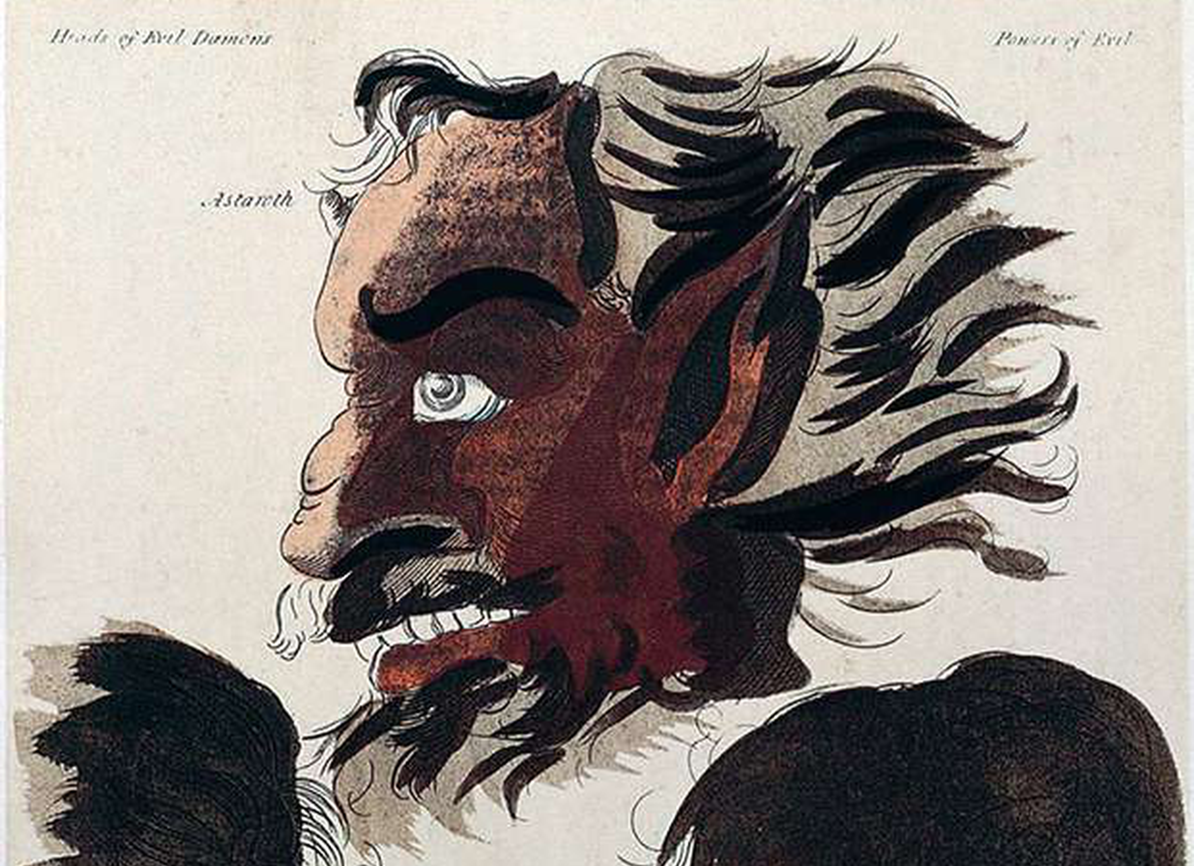 Illustratie uit 1801 van de demonen Ashtaroth, Mammon en Abaddon, met wie Napoleon werd vergeleken