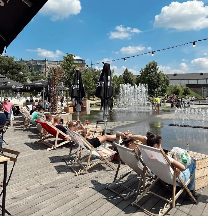 zomerbars in antwerpen bar noord in park spoor noord