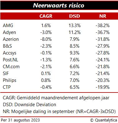 Neerwaartse risico