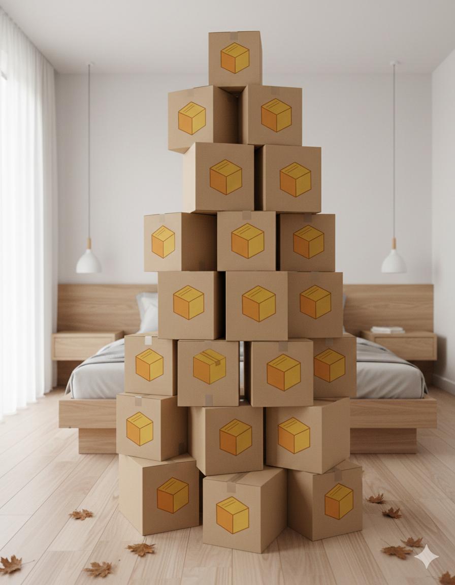 photo de cartons empilés