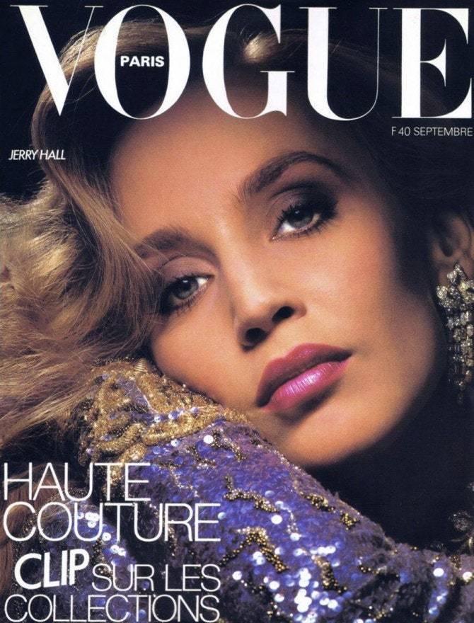Jerry Hall voor Vogue Paris, 1984, door Albert Watson