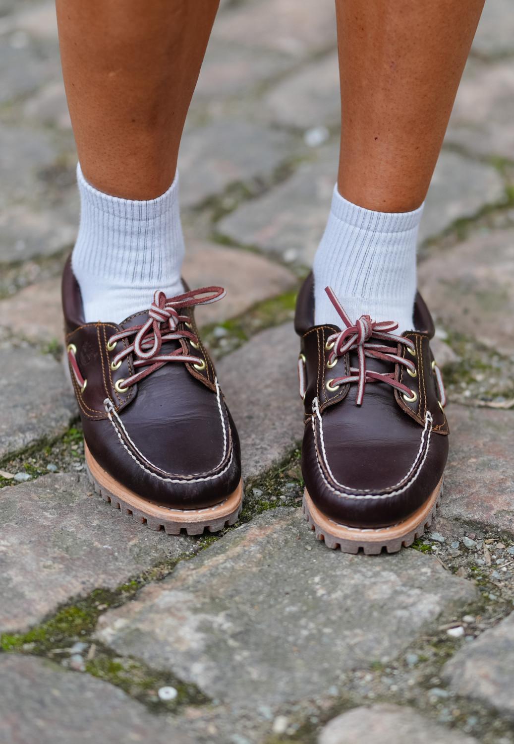 bootschoen met sokken