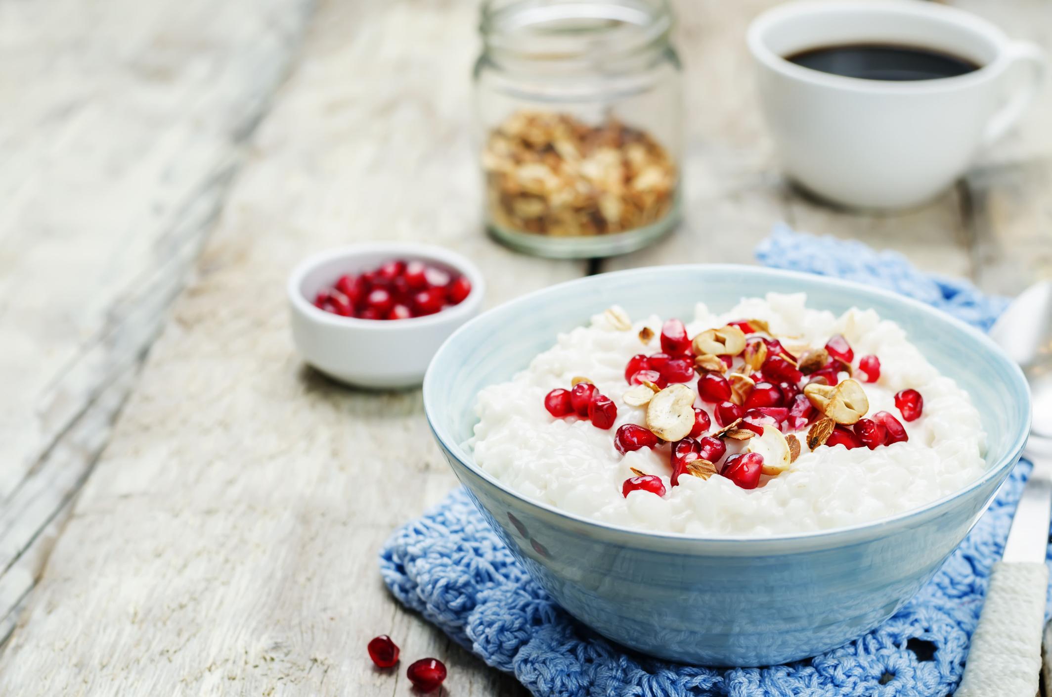 Kokosrijst met granaatappel