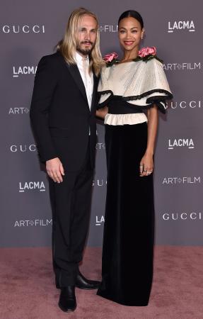 Marco Perego (38) en Zoe Saldana (39)