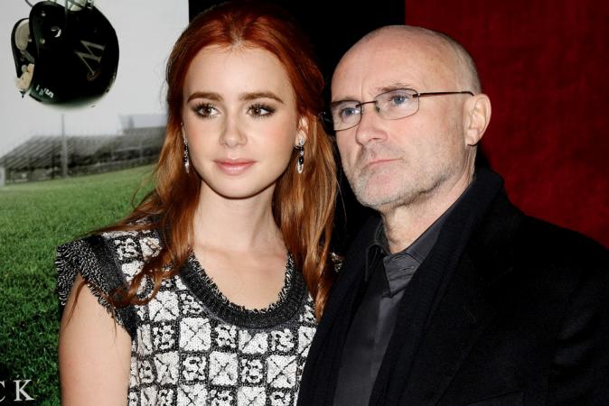 Lily Collins is de dochter van Phil Collins