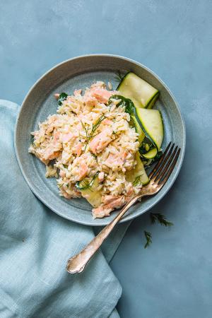 Lichte zalmpasta met dillericotta