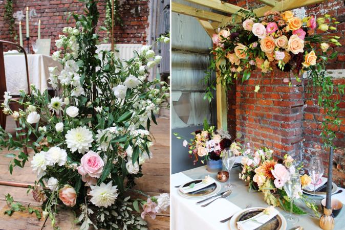 De bloemen: mix van licht en donker