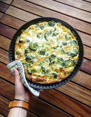 5. Broccoli-zalmquiche zonder bladerdeeg