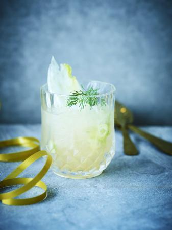 Cocktail van vermout, pompelmoes en venkel