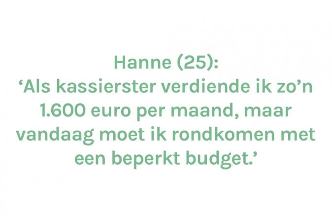 Hanne (25) – € 980 à € 1.025/maand aan stempelgeld