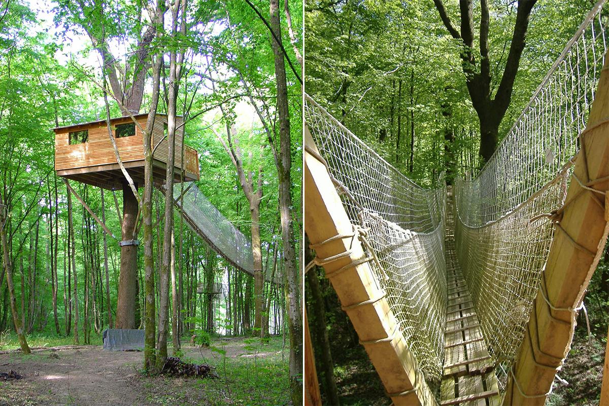 Cabane dans les arbres à Signy-l'Abbaye